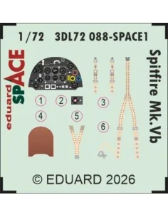 Spitfire Mk.Vb SPACE for IBG Models, 1/72 - Eduard Accessories 3DL7...
