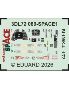 Bf 109K-4 SPACE for Eduard, 1/72 - Eduard Accessories 3DL72089