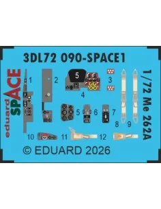 Me 262A SPACE 1/72 for Arma Hobby, 1/72 - Eduard Accessories 3DL72090