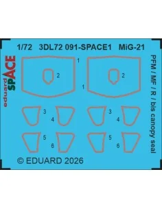 MiG-21 PFM / MF/ R / bis canopy seal SPACE 1/72 for Eduard, 1/72 - ...
