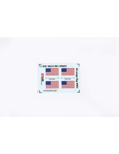 US ensign flag WWII SPACE, 1/350 - Eduard Accessories 3DL53001