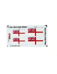 Royal Navy ensign flags SPACE, 1/350 - Eduard Accessories 3DL53004