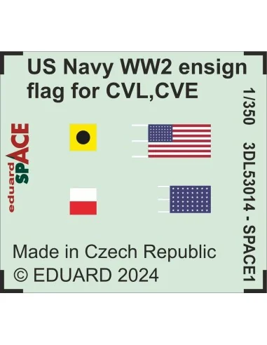 [NO_DESC] US Navy WW2 ensign flag for CVL, CVE, CL & DD SPACE, 1/35...