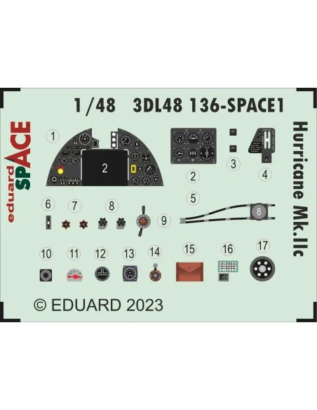 Hurricane Mk.IIc SPACE 1/48 ARMA HOBBY, 1/48 - Eduard Accessories 3...