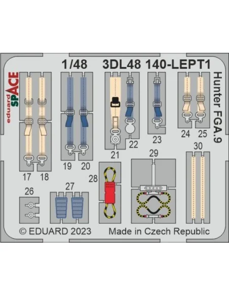 Hunter FGA.9 SPACE 1/48 AIRFIX, 1/48 - Eduard Accessories 3DL48140