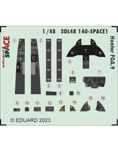 Hunter FGA.9 SPACE 1/48 AIRFIX, 1/48 - Eduard Accessories 3DL48140