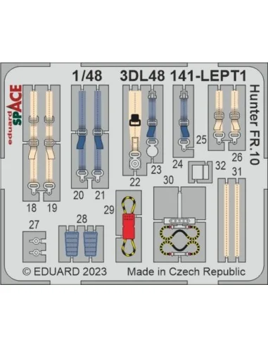Hunter FR.10 SPACE 1/48 AIRFIX, 1/48 - Eduard Accessories 3DL48141