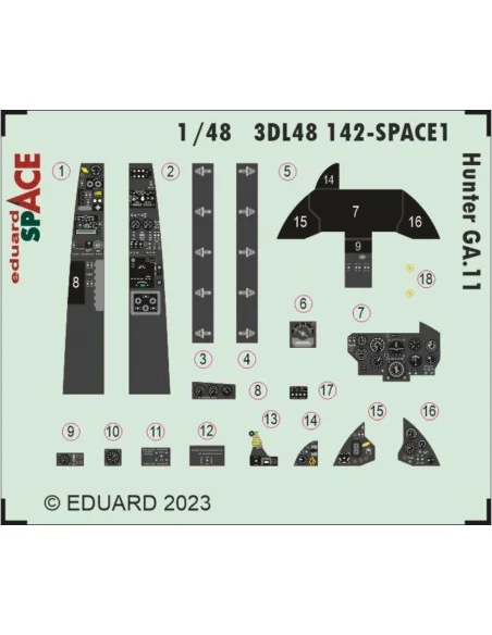 [NO_DESC] Hunter GA.11 SPACE 1/48 AIRFIX, 1/48 - Eduard Accessories...