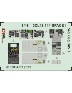 Sea King HAS.1 SPACE 1/48 AIRFIX, 1/48 - Eduard Accessories 3DL48144 2