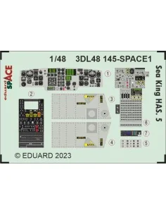 Sea King HAS.5 SPACE 1/48 AIRFIX, 1/48 - Eduard Accessories 3DL48145