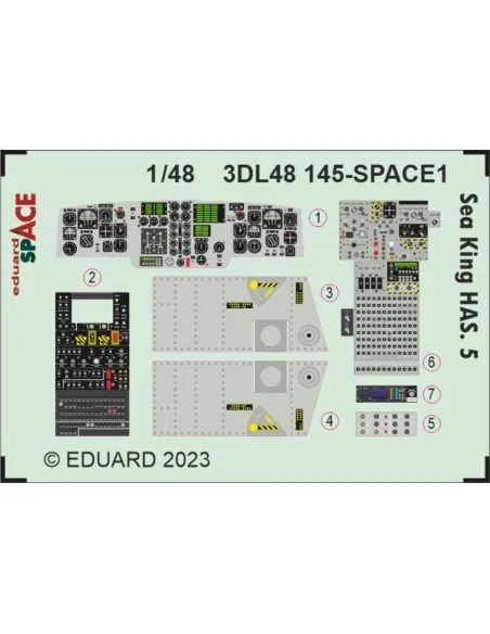 Sea King HAS.5 SPACE 1/48 AIRFIX, 1/48 - Eduard Accessories 3DL48145