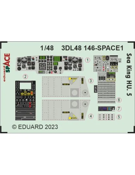 Sea King HU.5 SPACE 1/48 AIRFIX, 1/48 - Eduard Accessories 3DL48146