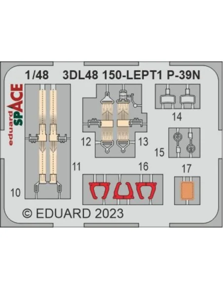 P-39N SPACE, 1/48 - Eduard Accessories 3DL48150