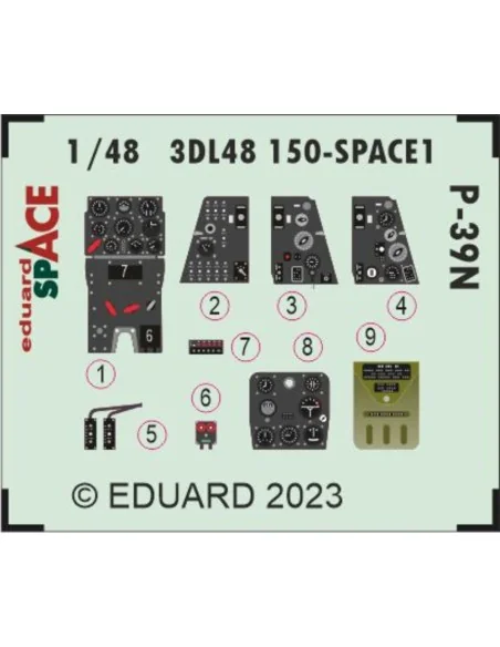 P-39N SPACE, 1/48 - Eduard Accessories 3DL48150
