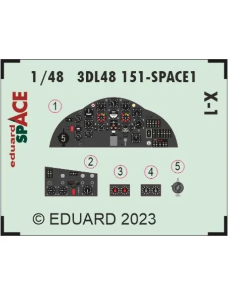 X-1 SPACE, 1/48 - Eduard Accessories 3DL48151