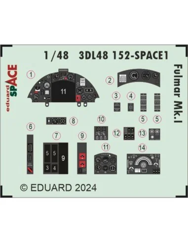 Fulmar Mk.I SPACE, 1/48 - Eduard Accessories 3DL48152