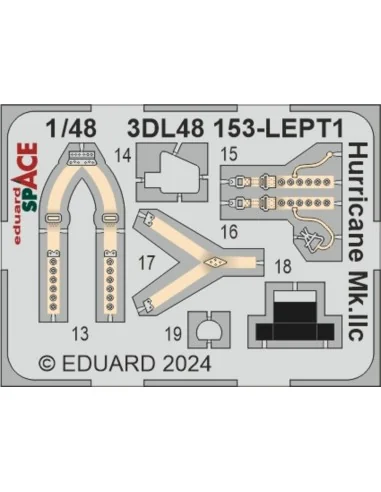 Hurricane Mk.IIc SPACE, 1/48 - Eduard Accessories 3DL48153