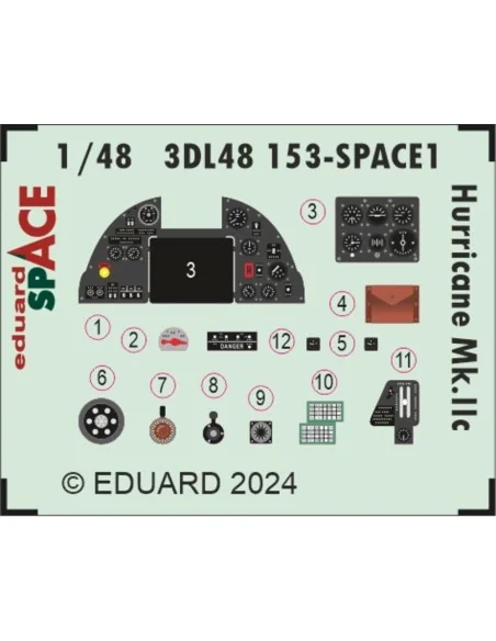 [NO_DESC] Hurricane Mk.IIc SPACE, 1/48 - Eduard Accessories 3DL48153