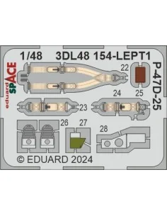 [NO_DESC] P-47D-25 SPACE, 1/48 - Eduard Accessories 3DL48154 2
