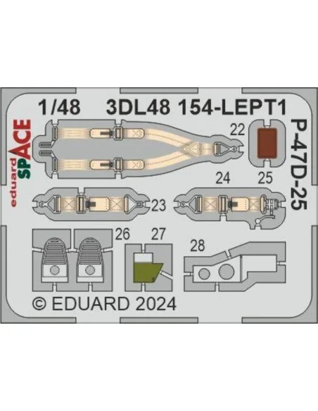 P-47D-25 SPACE, 1/48 - Eduard Accessories 3DL48154