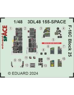 [NO_DESC] F-16C Block 25 SPACE, 1/48 - Eduard Accessories 3DL48155 2