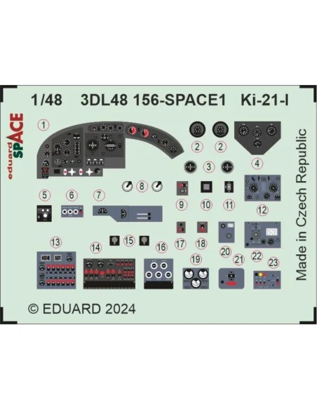Ki-21-I SPACE 1/48 ICM, 1/48 - Eduard Accessories 3DL48156