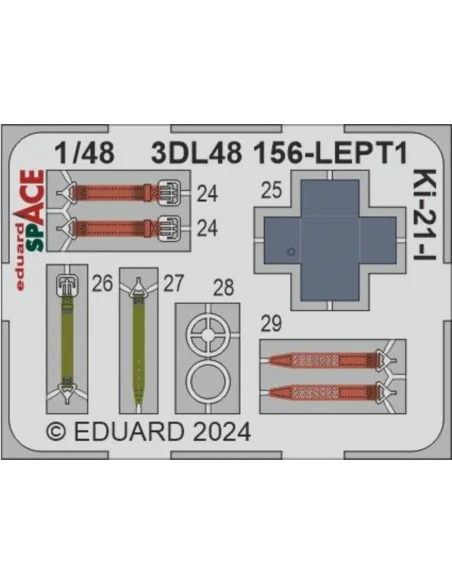 [NO_DESC] Ki-21-I SPACE 1/48 ICM, 1/48 - Eduard Accessories 3DL48156