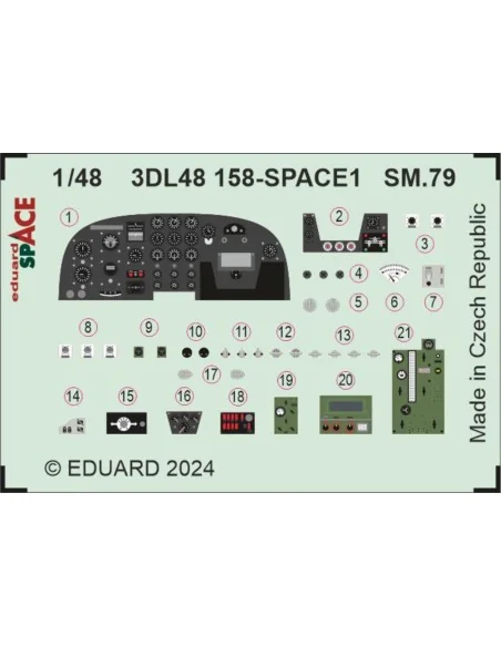 [NO_DESC] SM.79 SPACE 1/48 EDUARD, 1/48 - Eduard Accessories 3DL48158