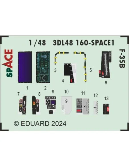 F-35B SPACE 1/48 TAMIYA, 1/48 - Eduard Accessories 3DL48160