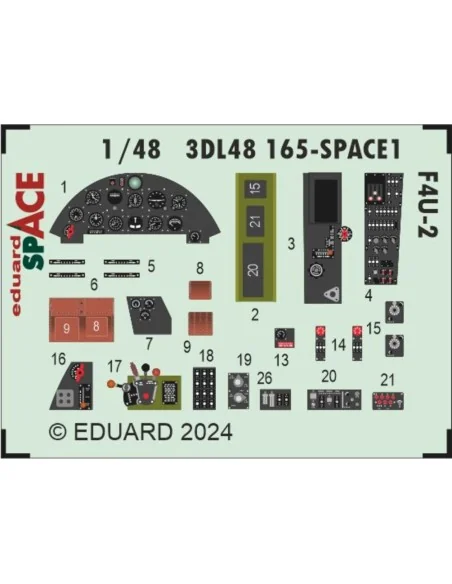 F4U-2 SPACE 1/48 MAGIC FACTORY, 1/48 - Eduard Accessories 3DL48165