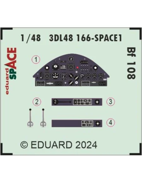 [NO_DESC] Bf 108 SPACE 1(48 EDUARD, 1/48 - Eduard Accessories 3DL48166