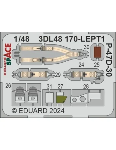 P-47D-30 SPACE 1/48 MINIART, 1/48 - Eduard Accessories 3DL48170