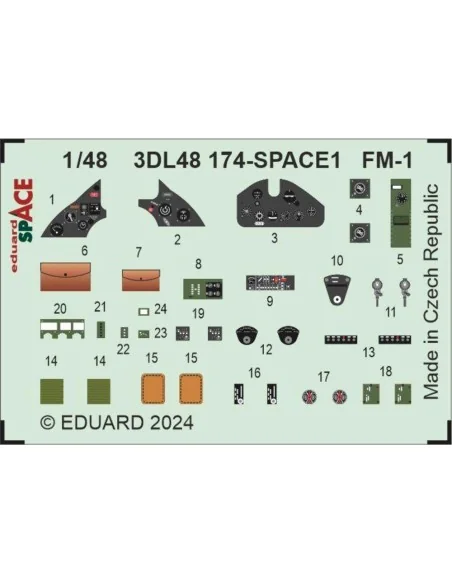FM-1 SPACE TAMIYA, 1/48 - Eduard Accessories 3DL48174