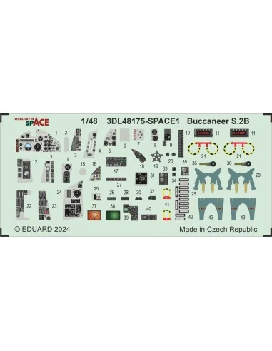 Buccaneer S.2B SPACE AIRFIX, 1/48 - Eduard Accessories 3DL48175