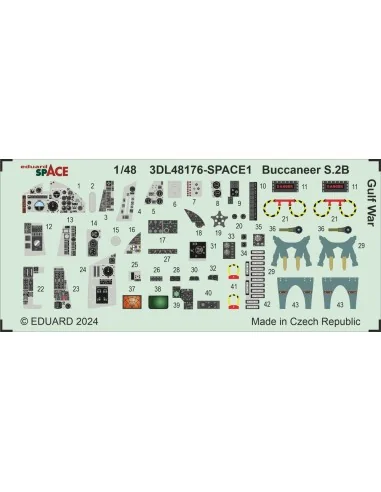 Buccaneer S.2B Gulf War SPACE AIRFIX, 1/48 - Eduard Accessories 3DL...
