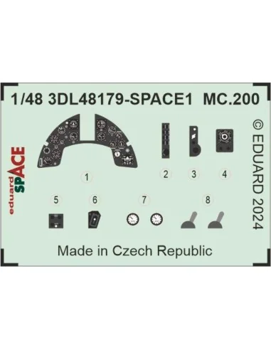 MC.200 SPACE ITALERI, 1/48 - Eduard Accessories 3DL48179
