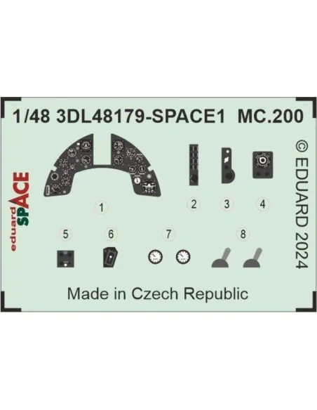 MC.200 SPACE ITALERI, 1/48 - Eduard Accessories 3DL48179
