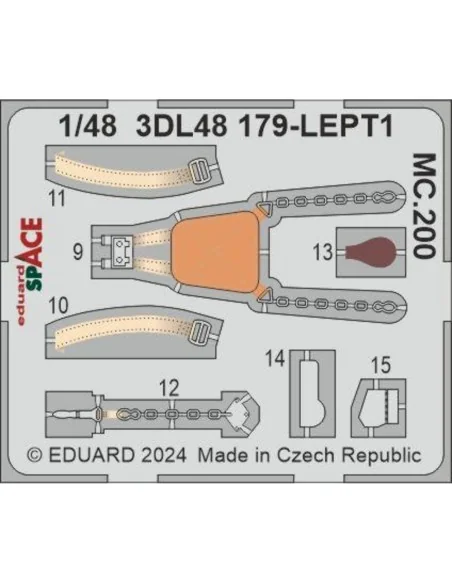 MC.200 SPACE ITALERI, 1/48 - Eduard Accessories 3DL48179