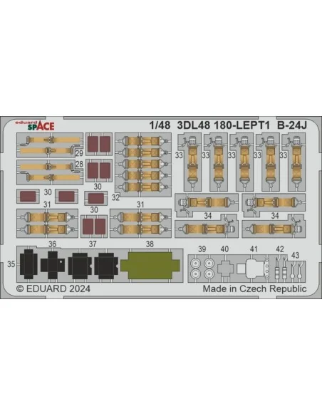 B-24J SPACE HOBBY BOSS, 1/48 - Eduard Accessories 3DL48180