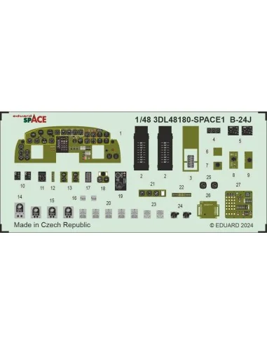 B-24J SPACE HOBBY BOSS, 1/48 - Eduard Accessories 3DL48180