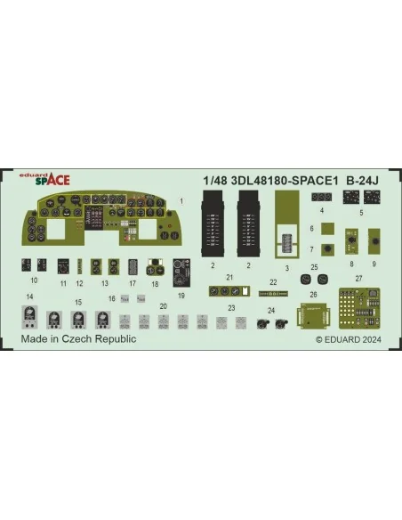 B-24J SPACE HOBBY BOSS, 1/48 - Eduard Accessories 3DL48180