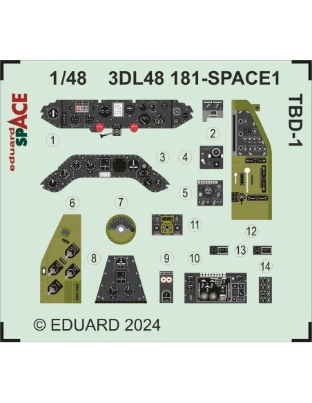 TBD-1 SPACE HOBBY BOSS, 1/48 - Eduard Accessories 3DL48181