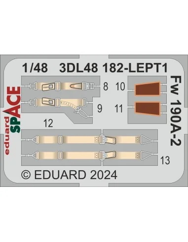 Fw 190A-2 SPACE EDUARD, 1/48 - Eduard Accessories 3DL48182