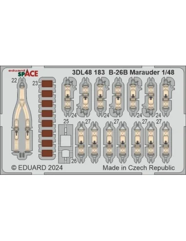 B-26B Marauder SPACE ICM, 1/48 - Eduard Accessories 3DL48183