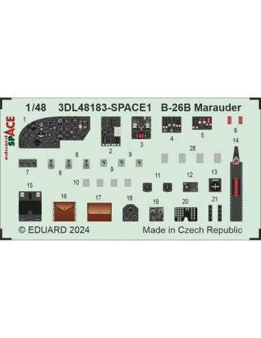 B-26B Marauder SPACE ICM, 1/48 - Eduard Accessories 3DL48183