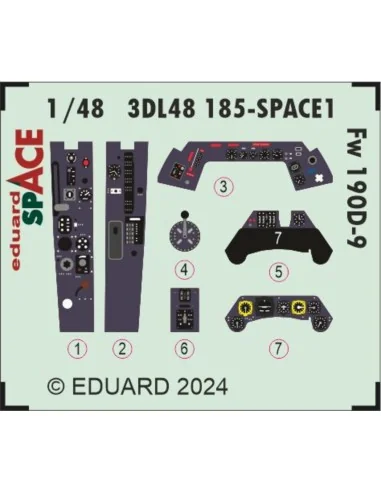 Fw 190D-9 SPACE 1048, 1/48 - Eduard Accessories 3DL48185