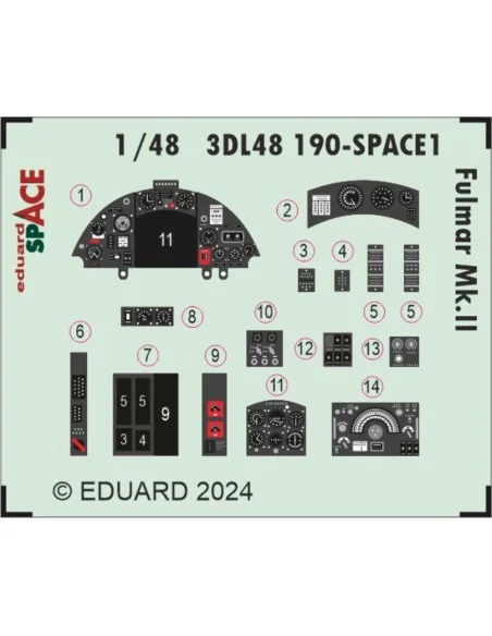 Fulmar Mk.II SPACE, 1/48 - Eduard Accessories 3DL48190