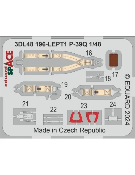 P-39Q SPACE ARMA HOBBY, 1/48 - Eduard Accessories 3DL48196