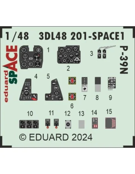 [NO_DESC] P-39N SPACE, 1/48 - Eduard Accessories 3DL48201