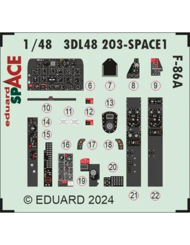 F-86A SPACE CLEAR PROP, 1/48 - Eduard Accessories 3DL48203